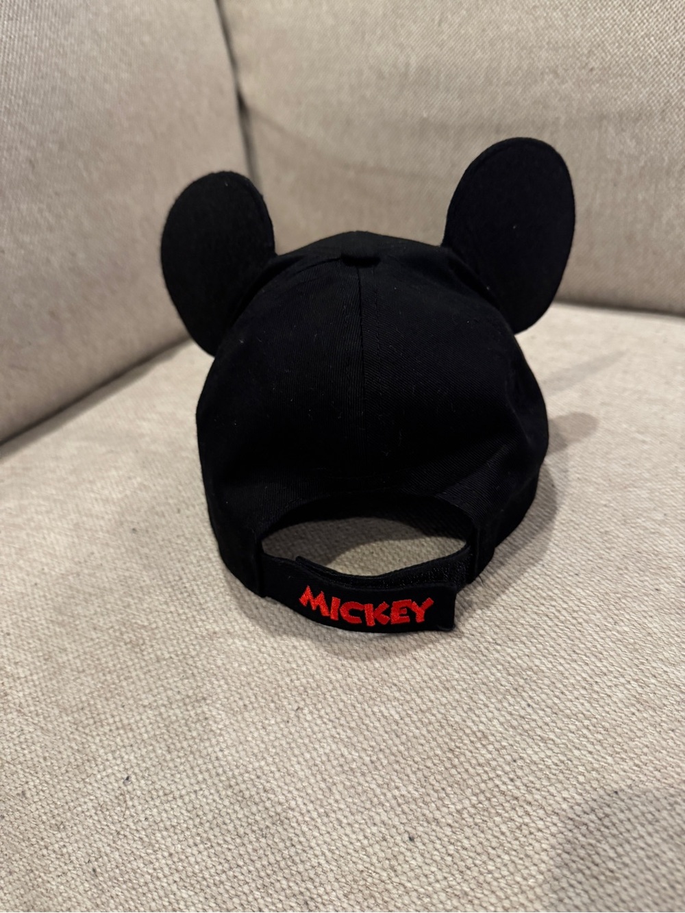 Disney Mickey Mouse 3D Ear Baseball Hat Cap Kids Disney Parks Red & Black